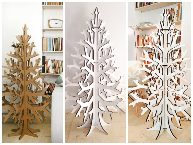 Árvores de Natal de papelão